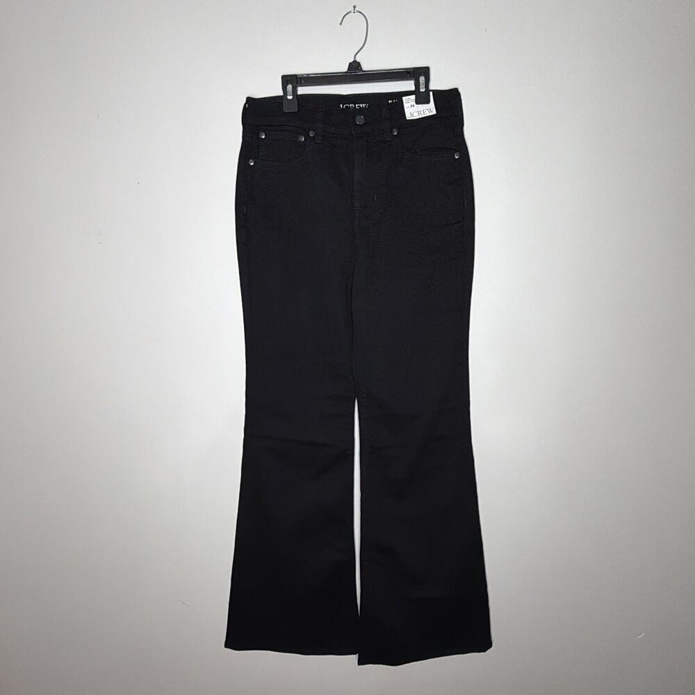 J Crew Vintage Flare Jeans Womens 26 Black High Rise Semi Stretch Denim